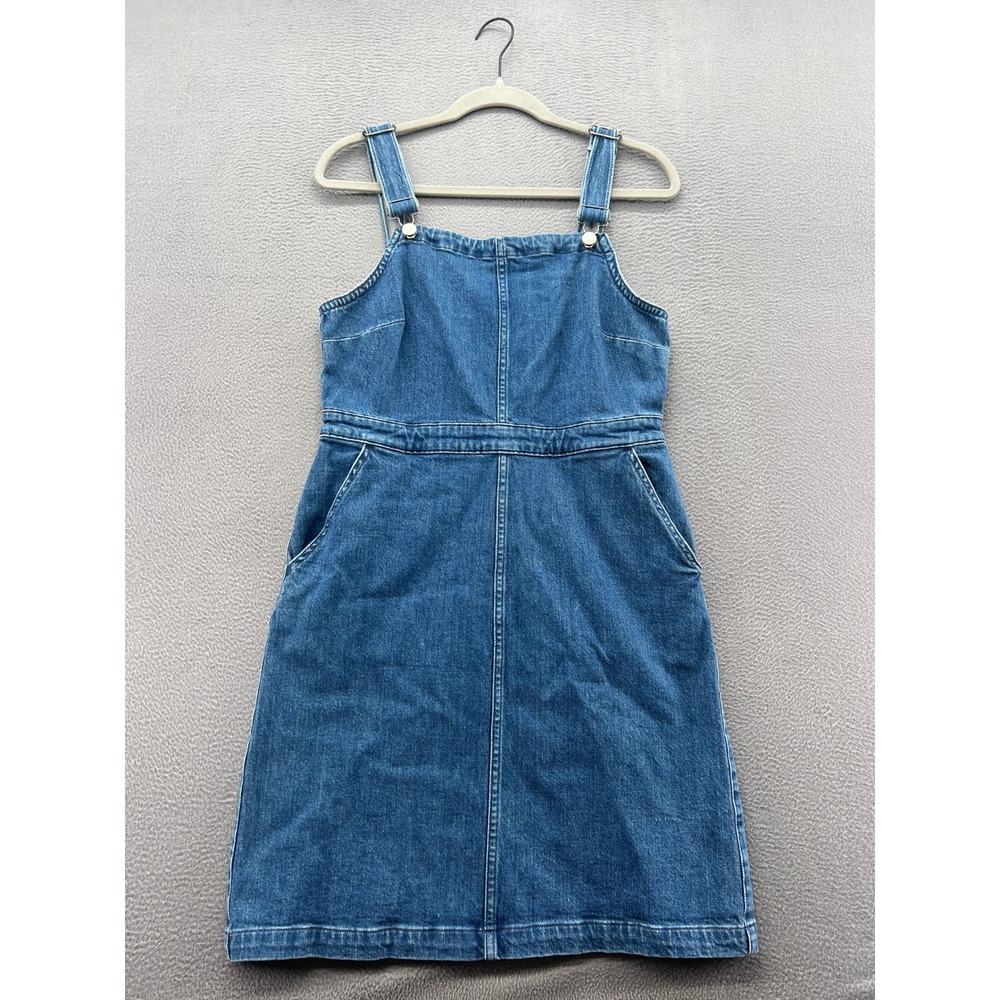 Madewell Dress Womens Sz 10 Denim Overall Pinafore Medium Wash Blue